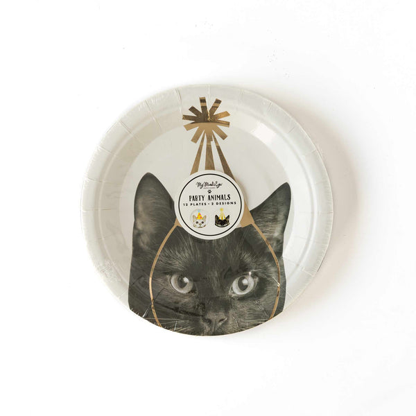 Assiettes jetables 7" sur le thème du chat