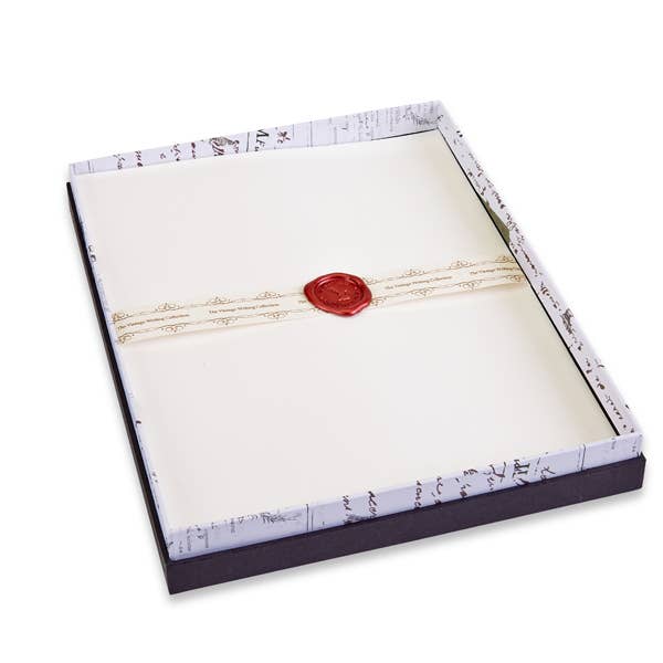 Classic Linen Brilliant White Stationery Set Gift Box
