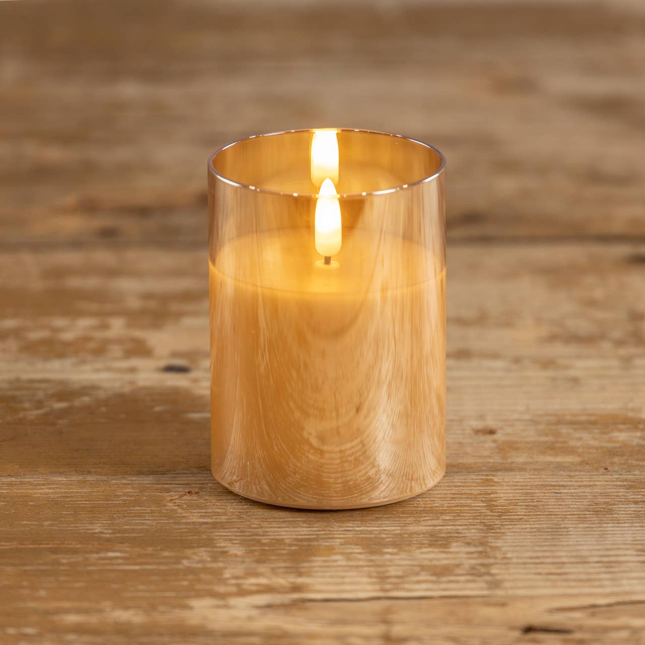 Bougies sans flamme 3D en verre de champagne {plusieurs tailles}