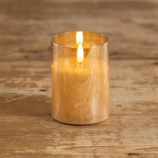 Bougies sans flamme 3D en verre de champagne {plusieurs tailles}