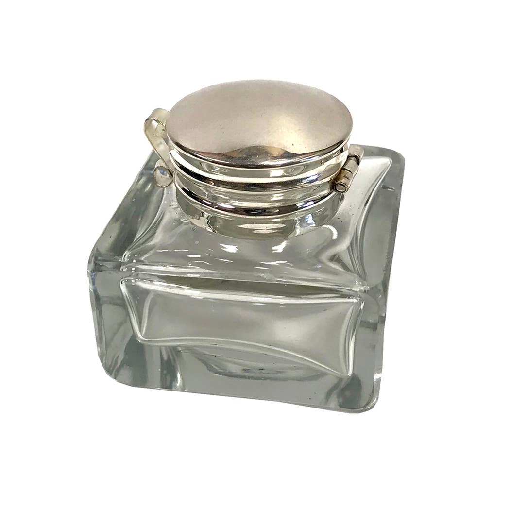 Encrier en verre carré {plusieurs couleurs}