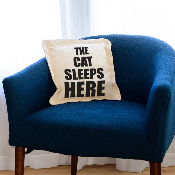 The Dog/Cat Sleeps Here... and Here... Not Here Throw Pillows {multiple designs}