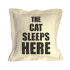 The Dog/Cat Sleeps Here... and Here... Not Here Throw Pillows {multiple designs}