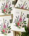 Botanical Watercolour Greeting Card Bundle {pack of 5}