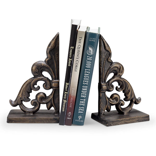 Ornate Fleur de Lis Bookends {Pair}