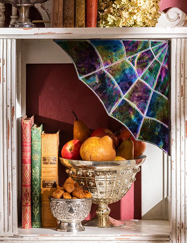 Panneau de vitrail Arachne Cobweb