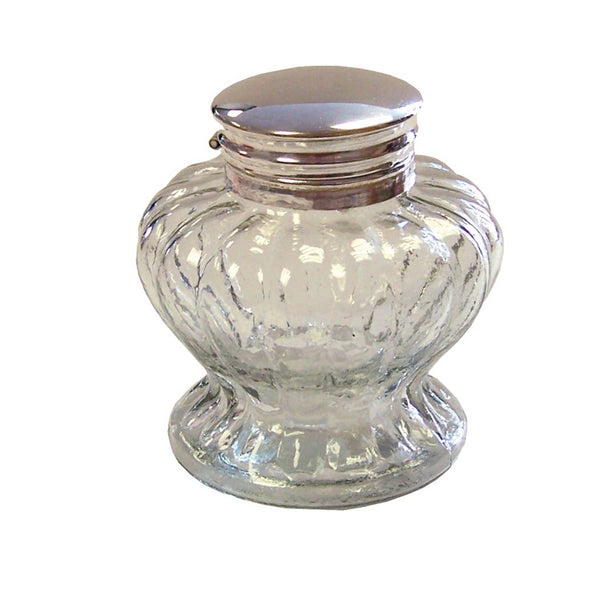 Clear Pedestal Glass Inkwell