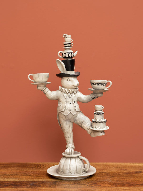 White Rabbit Balancing Act Sculpture