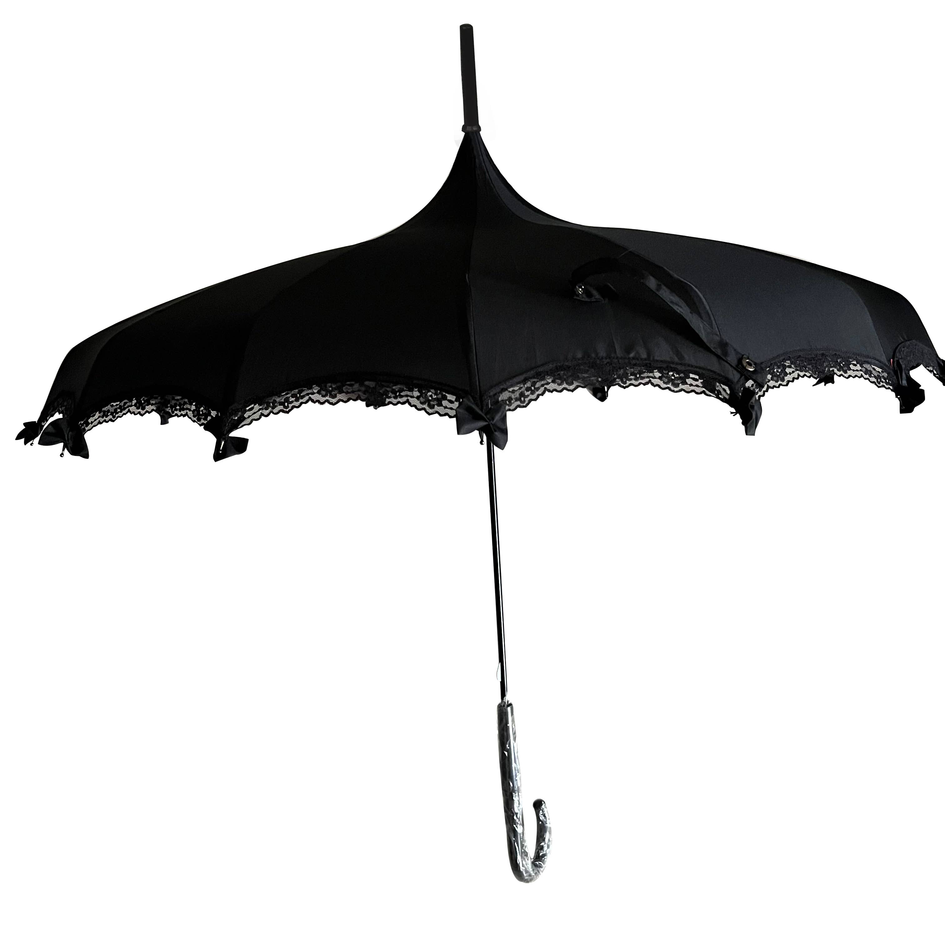 Parapluie pagode boutique avec dentelle et nœuds