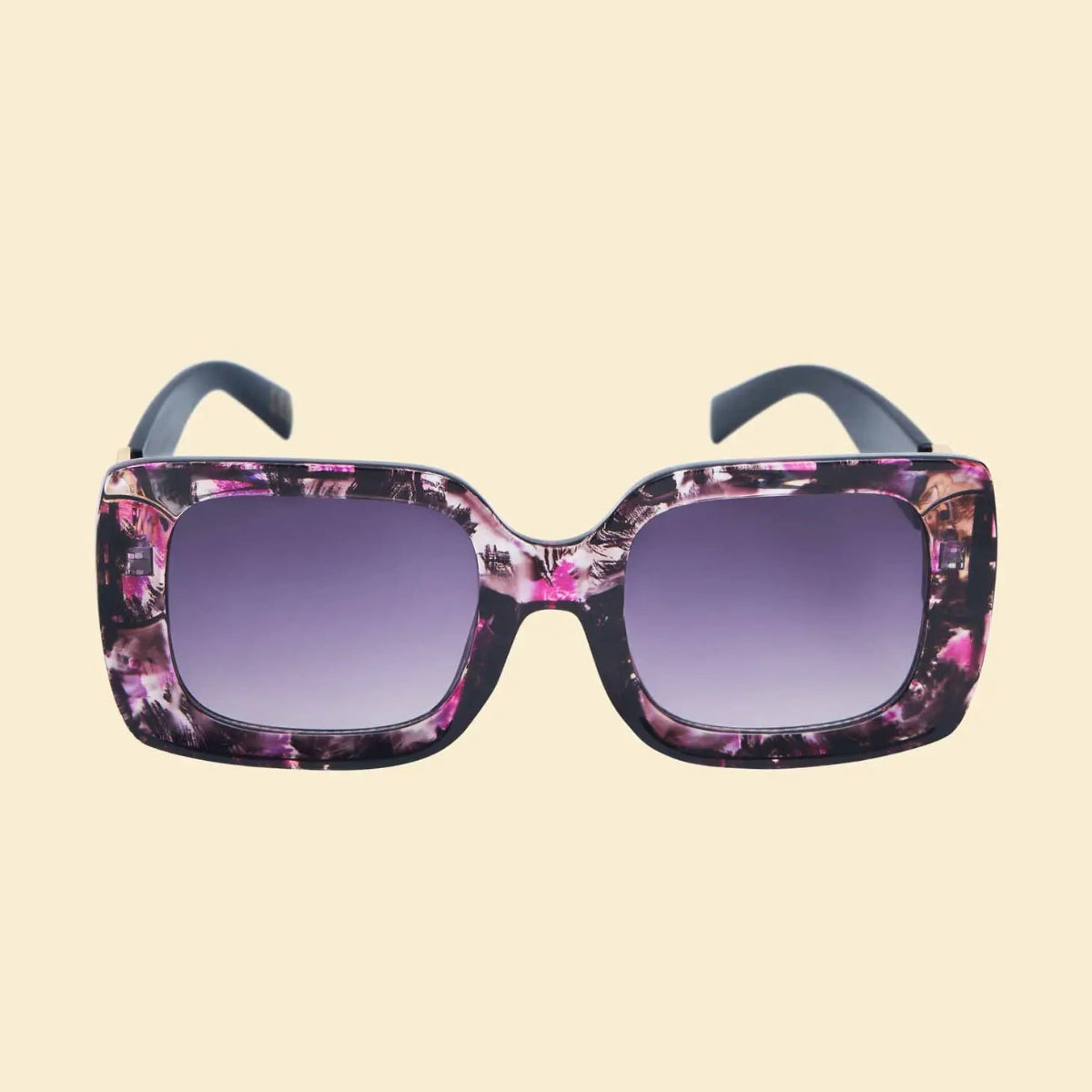 Lunettes de soleil luxe écaille de tortue violettes Cece