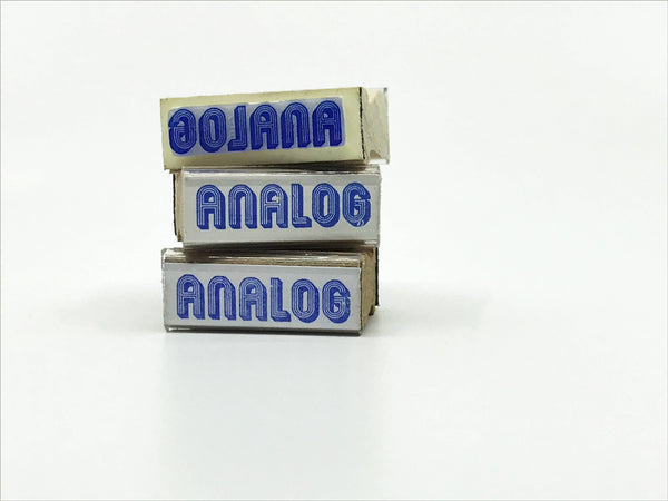 Analog Wooden Handle Rubber Stamp