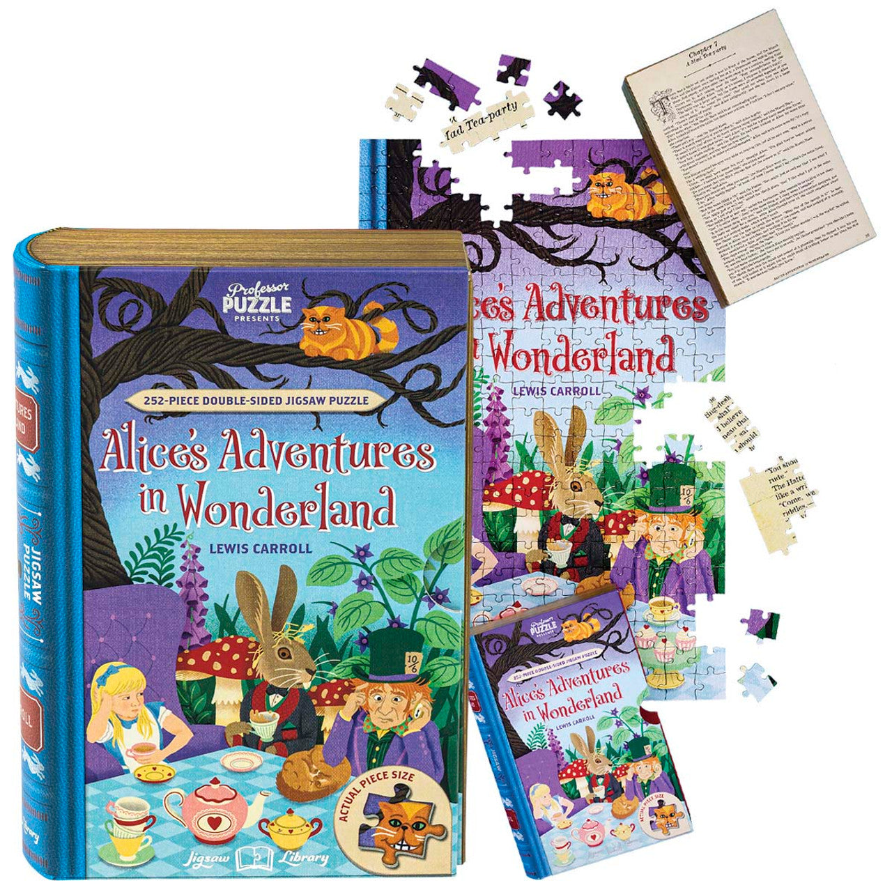Puzzle livre double face Alice au pays des merveilles