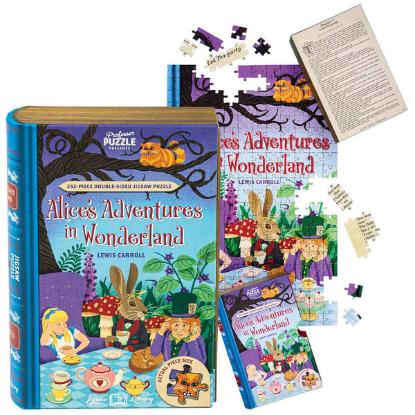 Puzzle livre double face Alice au pays des merveilles