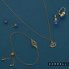 Boucles d’oreilles rondes en cristal | Bleu Venise