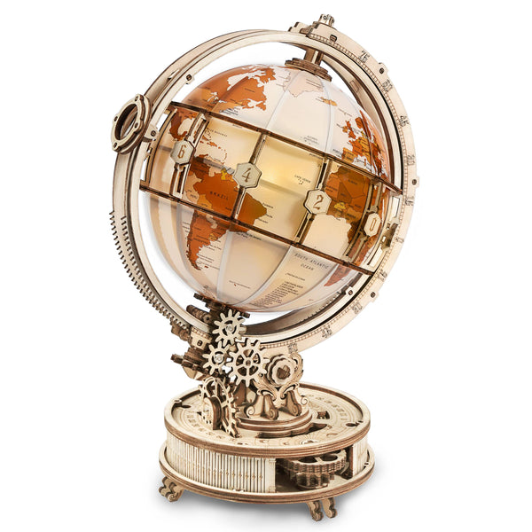 Lampe Globe Lumineuse Puzzle Mécanique En Bois