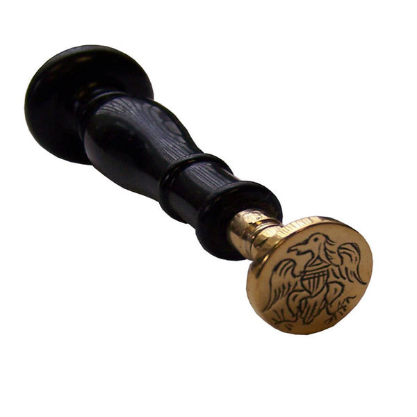 Brass Eagle Seal Stamp with Wooden Handle
