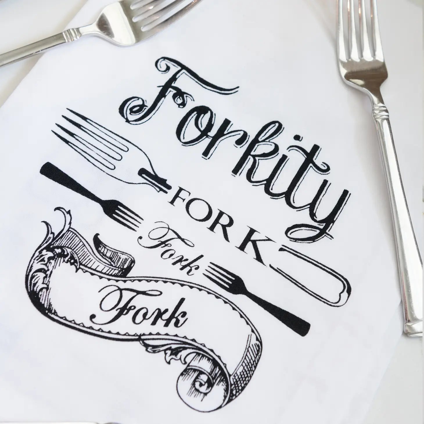 Serviette de cuisine fourchette fourchette Forkity