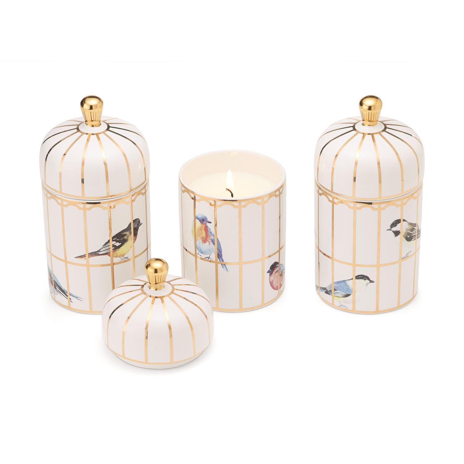 Gilded Cage Lidded Filled Candle {Lemon Verbena}
