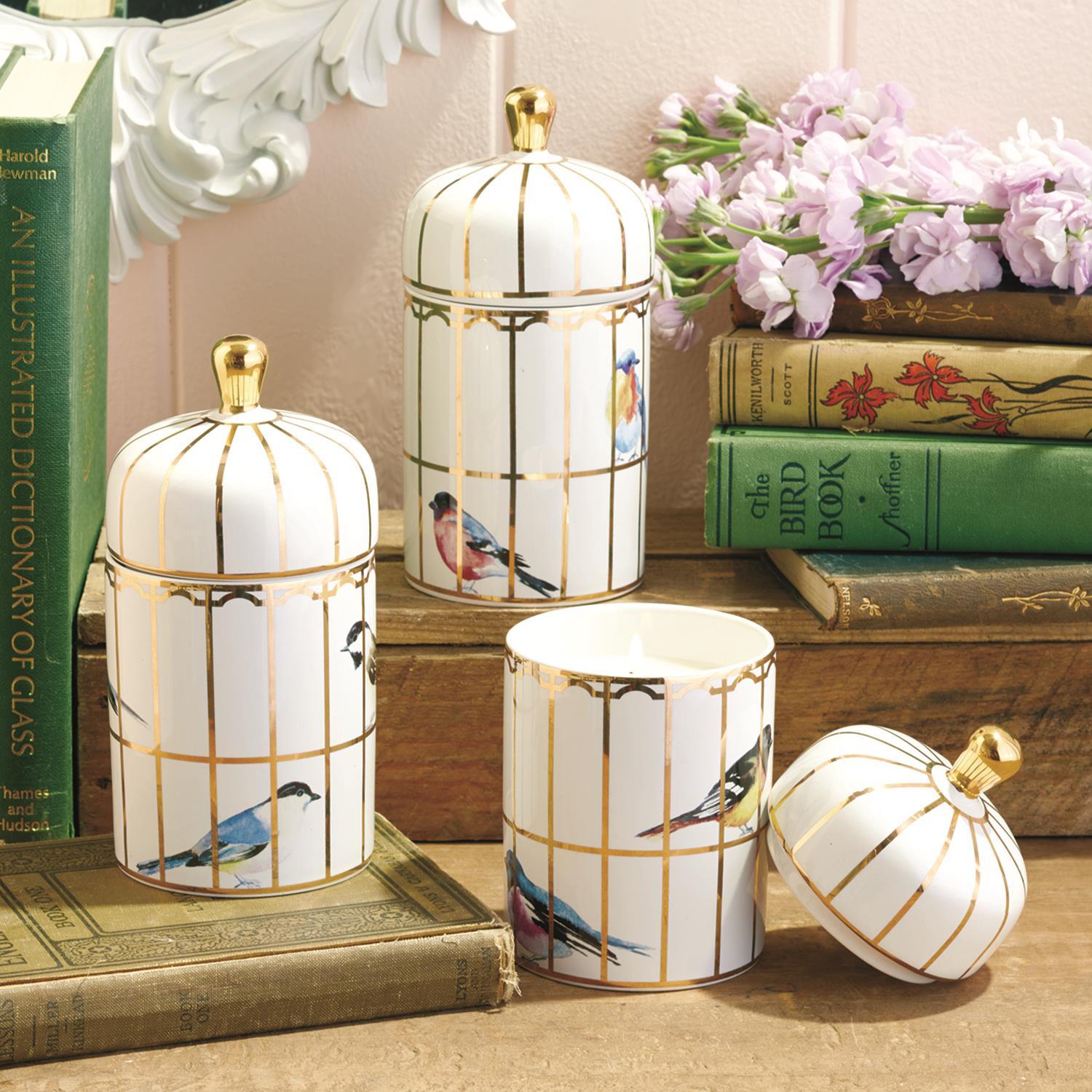 Gilded Cage Lidded Filled Candle {Lemon Verbena}