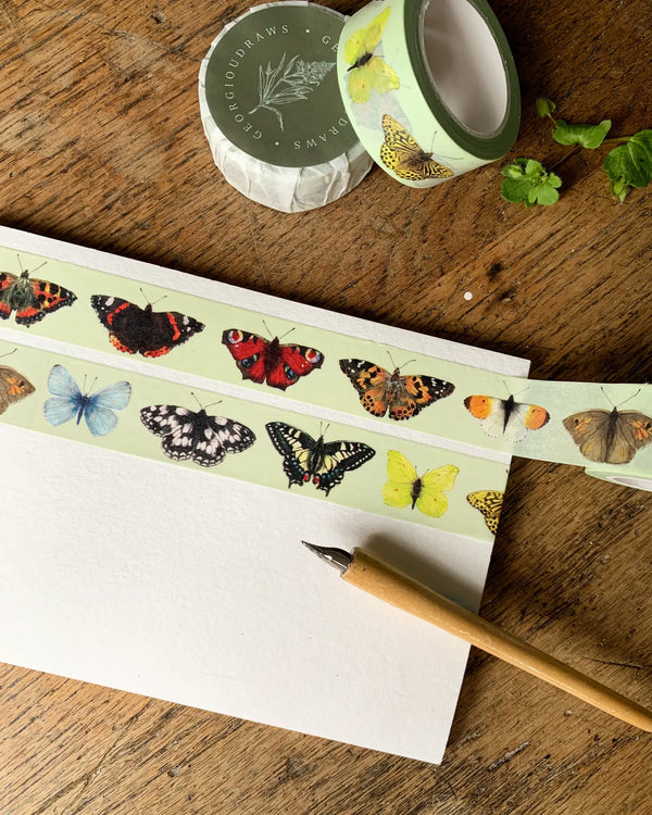 Ruban Washi Papillons Britanniques