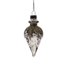 Classic Glass Ornaments | Set of 6, Assorted | Antique Silver Glittered