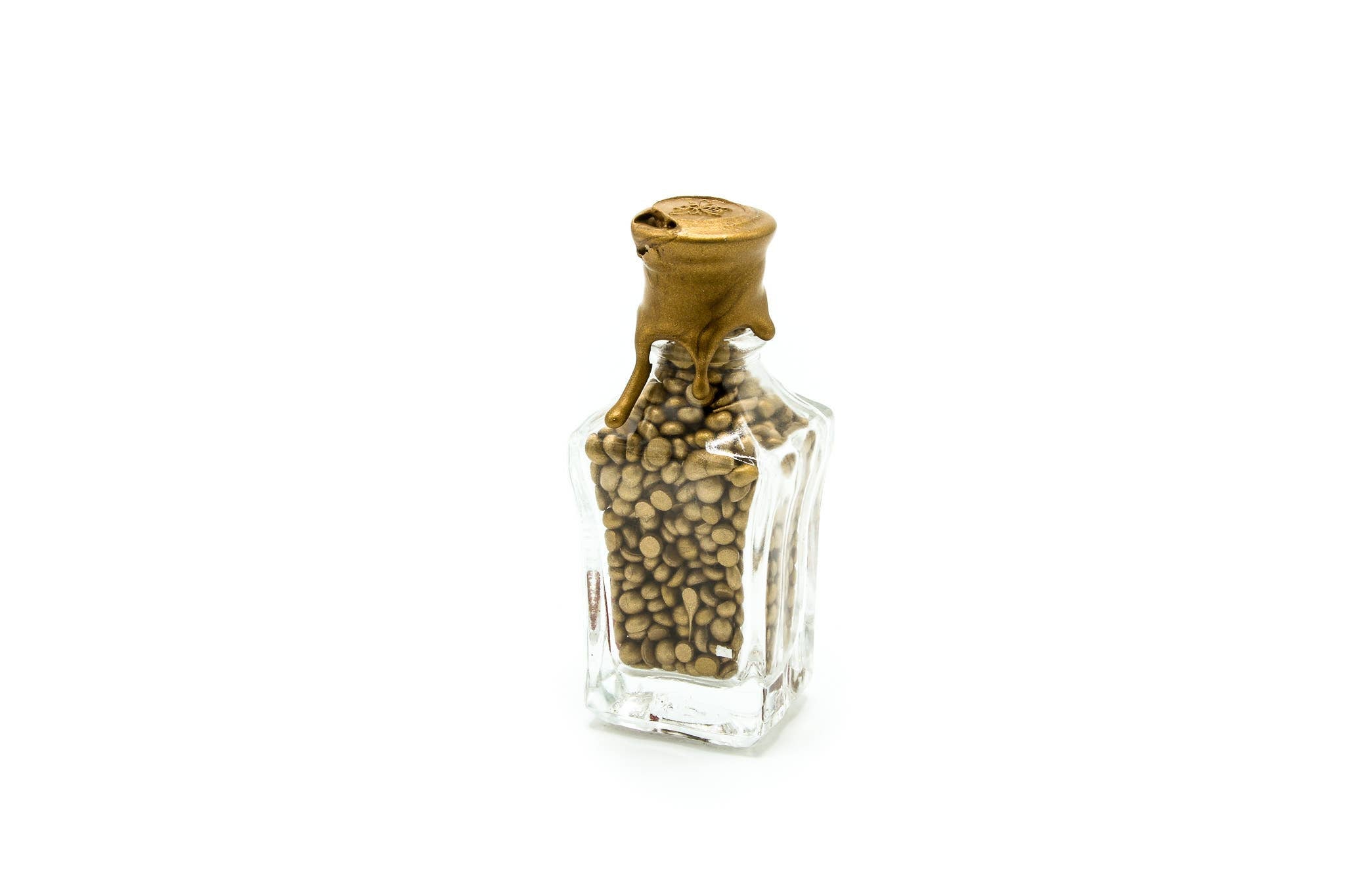Perles de cire dans une bouteille {plusieurs couleurs}