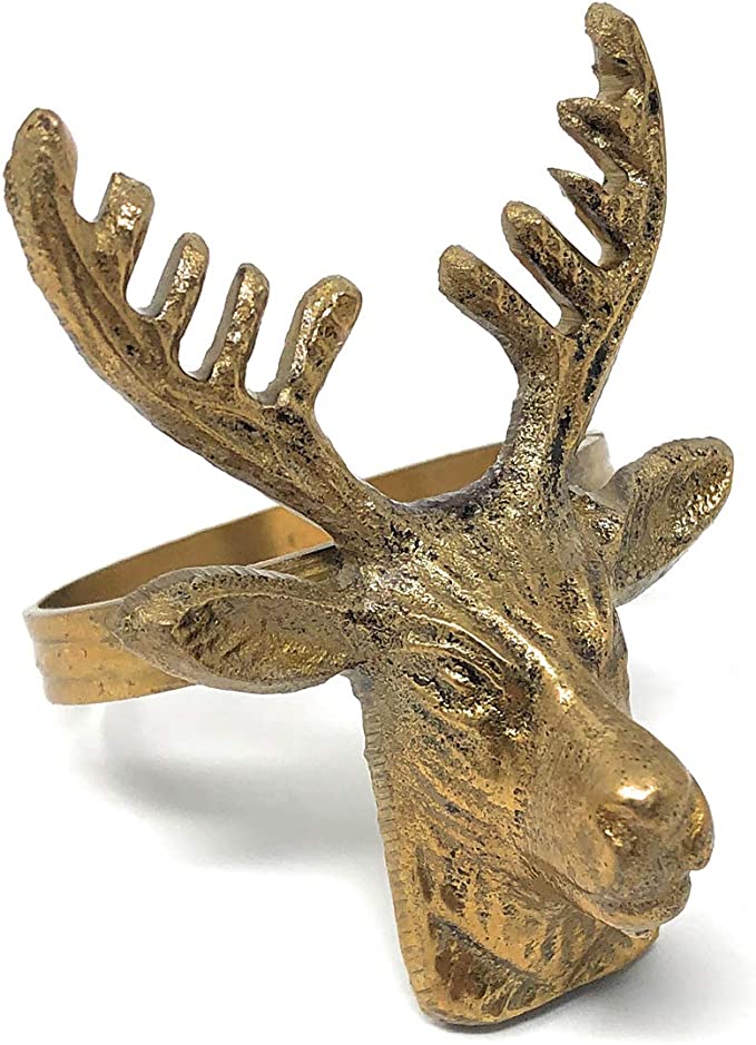 Ronds de serviette Buck en laiton