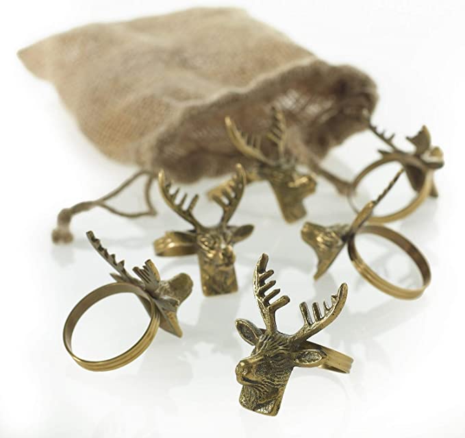 Ronds de serviette Buck en laiton