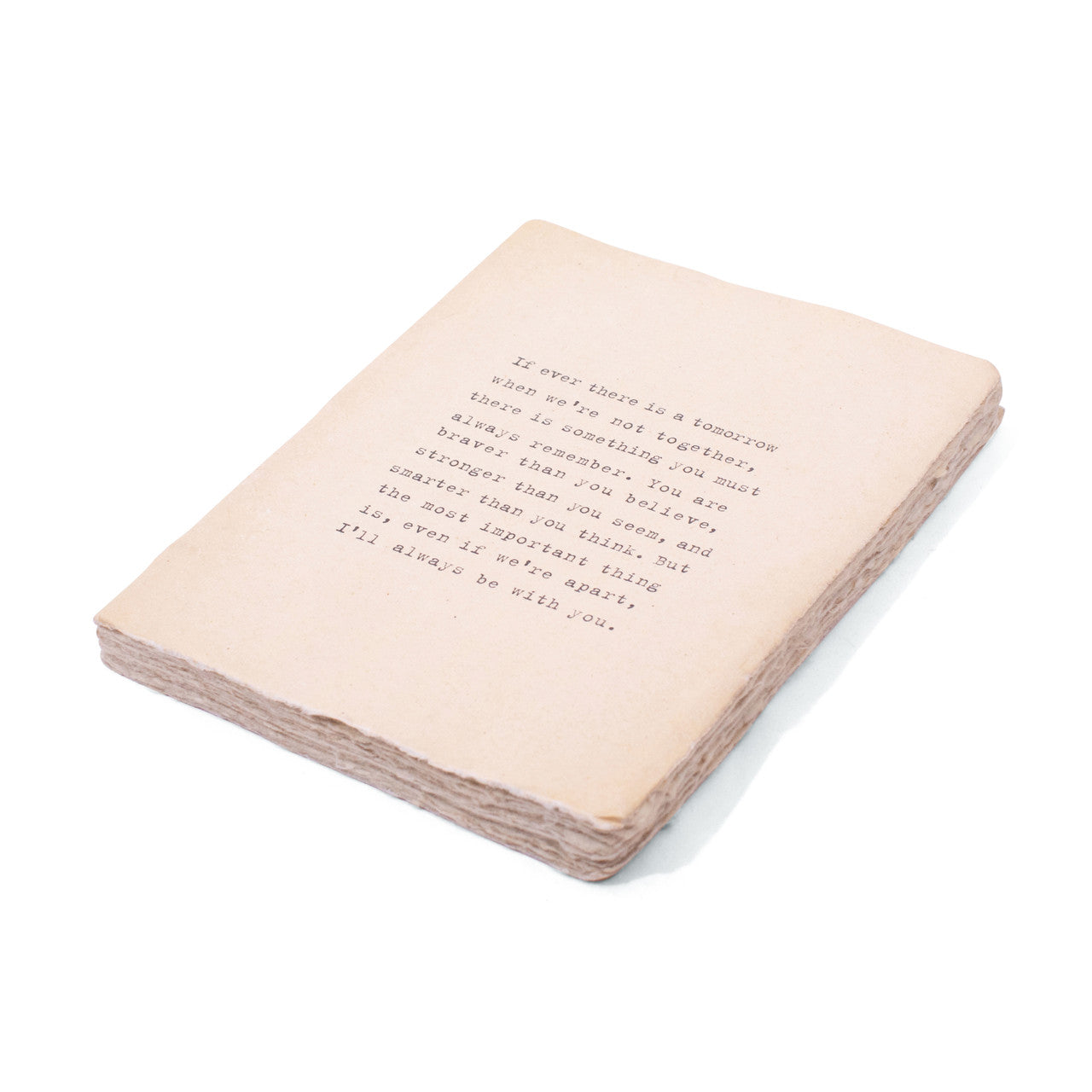 Si jamais il y a un demain {Milne} Carnet Deckled Edge {large}