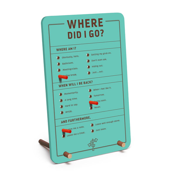 Where Did I Go? Desktop Pegboard