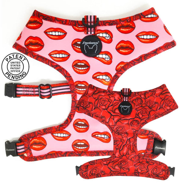 Dog Pet Reversible Health Harness | Lips & Roses