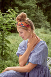 Bandeau en satin torsadé | Grenade à la mandarine