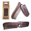 Sandalwood Switchblade Wooden Beard Comb