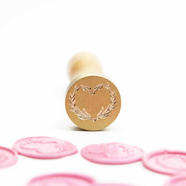 Heart Wreath Wax Seal Stamp