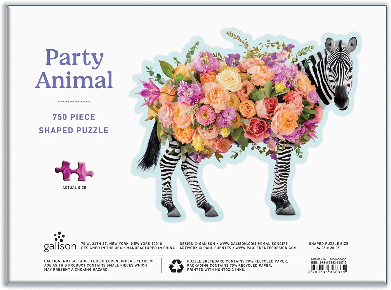Puzzle en forme d'animal de fête {750 pièces}