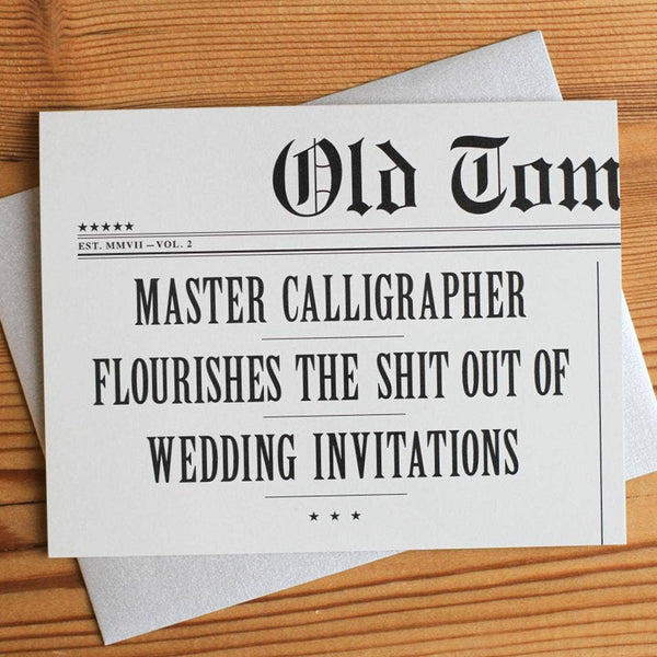 Master Calligrapher Wedding Card | Fake News