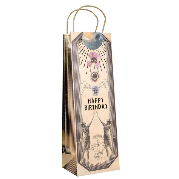 Birthday Cups Wine Bottle Gift Bag