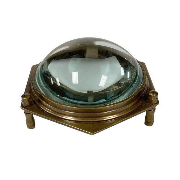 Loupe de bureau à dôme hexagonal en laiton