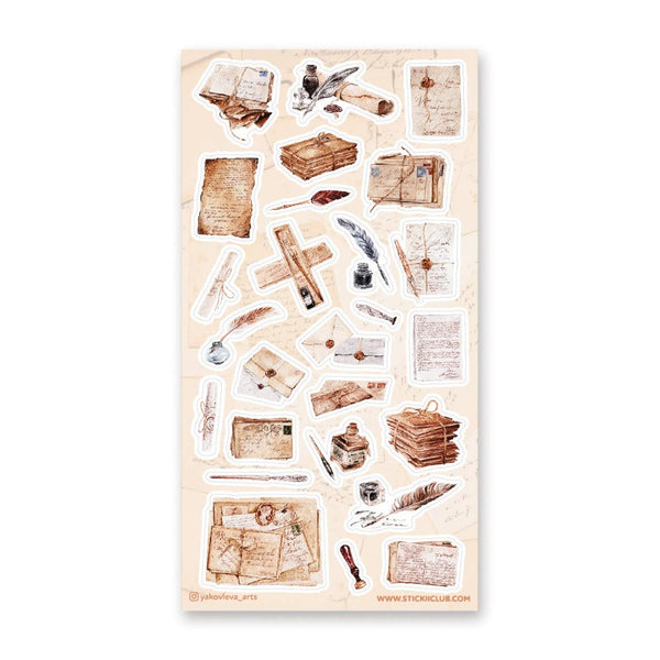 Feuille d’autocollants de correspondance classique