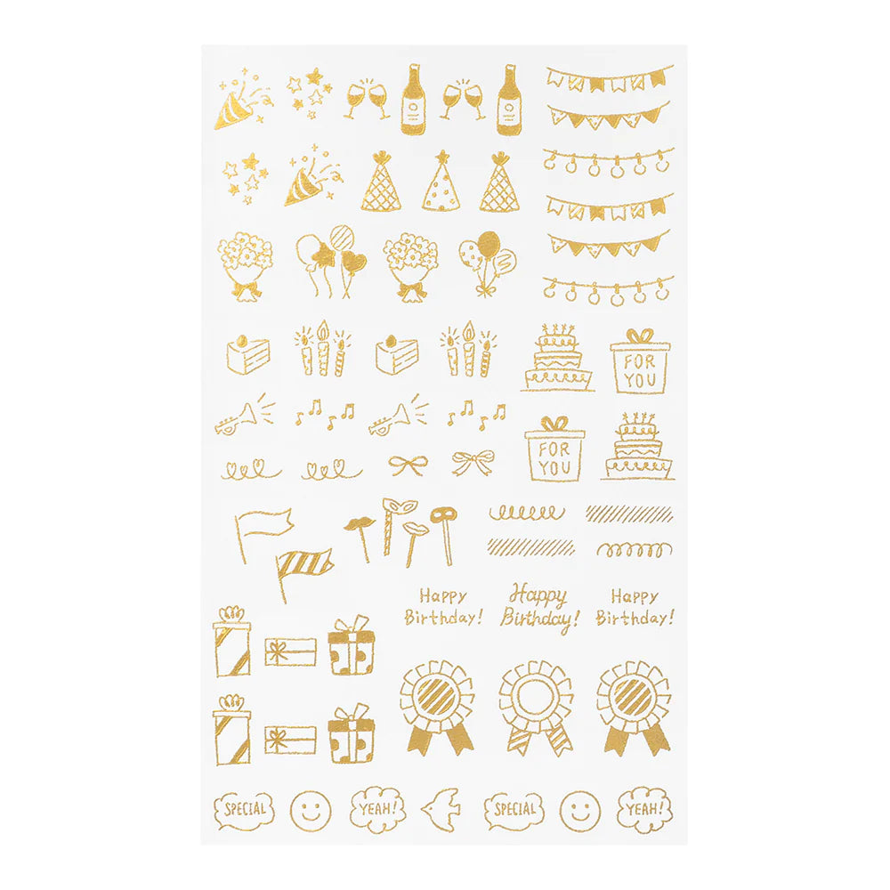 Midori Gold Foil Transfer Stickers