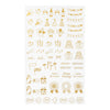Midori Gold Foil Transfer Stickers