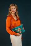 Doe with Toadstools Velvet Zip Pouch {multiple sizes}