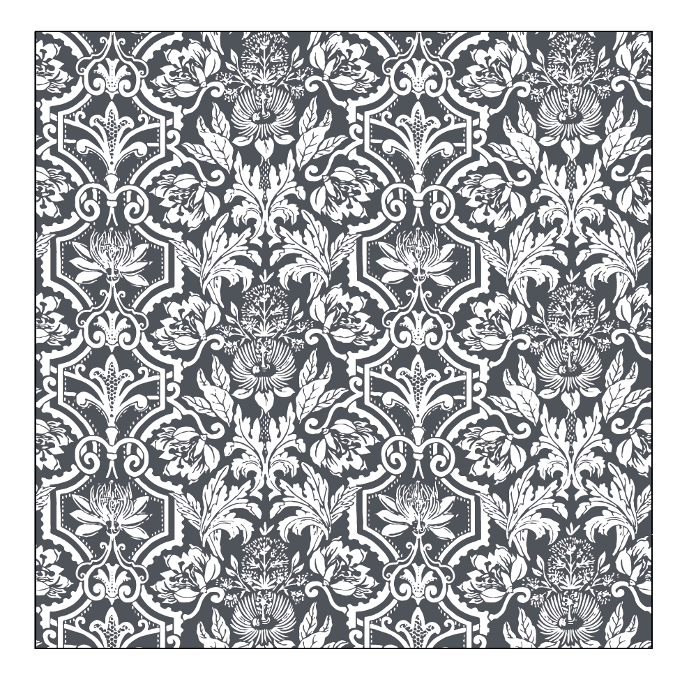 Floral Damask 12x12 Mesh Stencil