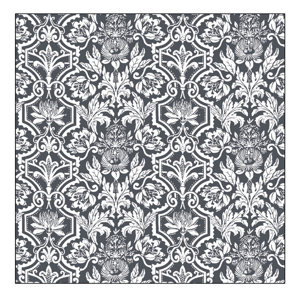 Floral Damask 12x12 Mesh Stencil