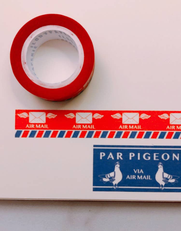 Air Mail Washi Tape Red {Winged Envelopes}