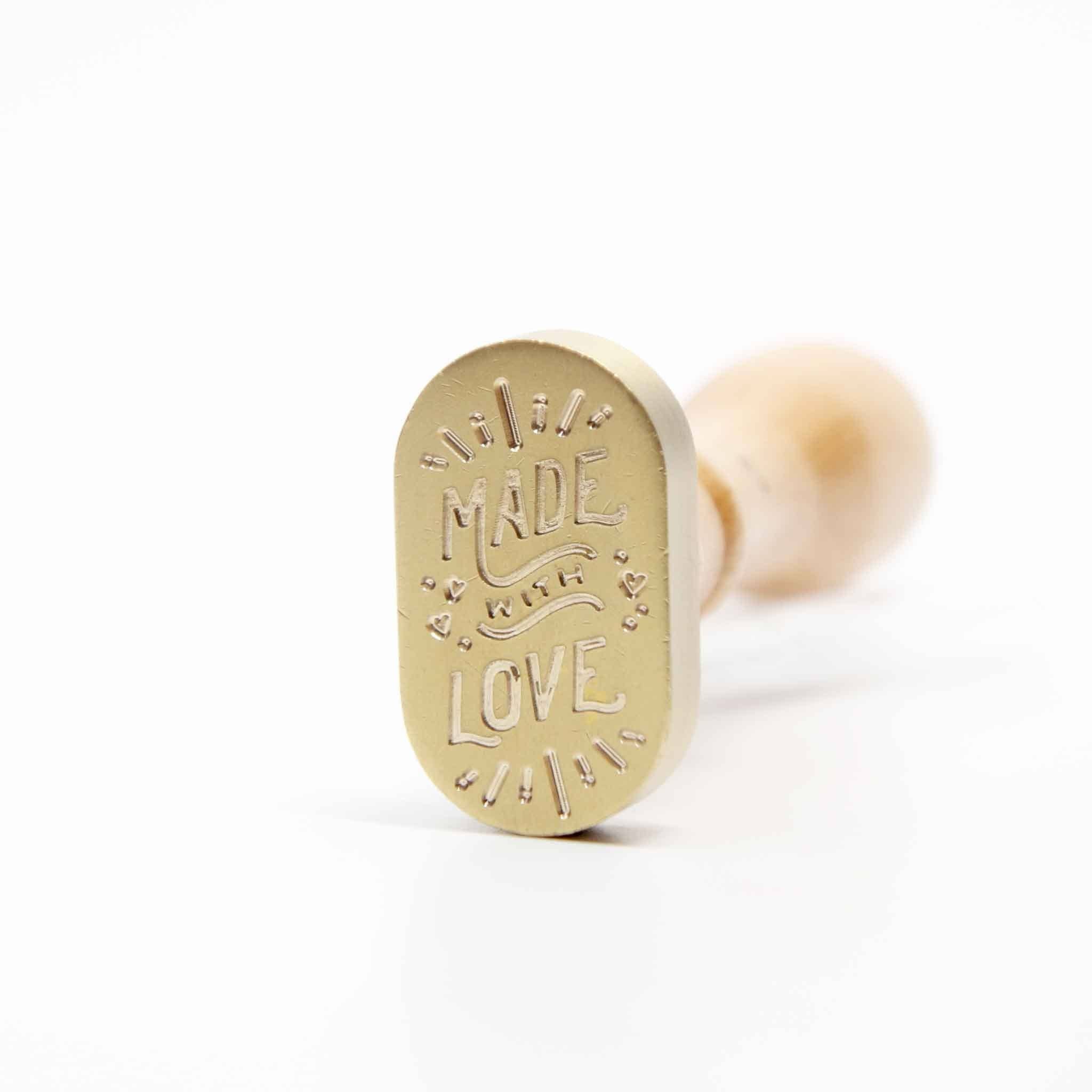 Timbre de sceau de cire fait avec amour