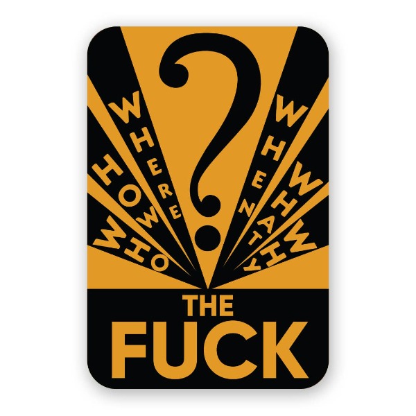 Who How Where Vinyl Sticker