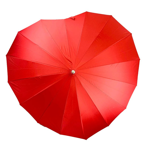 Red Heart Shaped Umbrella