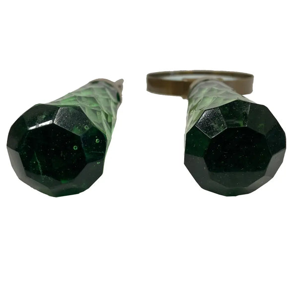 Brass and Glass Magnifier and Letter Opener Desk Set