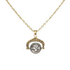 Vintage Silver Dupré Spinner Frame Necklace